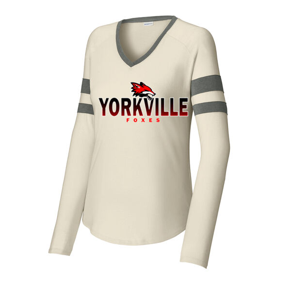 Women's Halftime Long Sleeve V Neck Tee Thumbnail